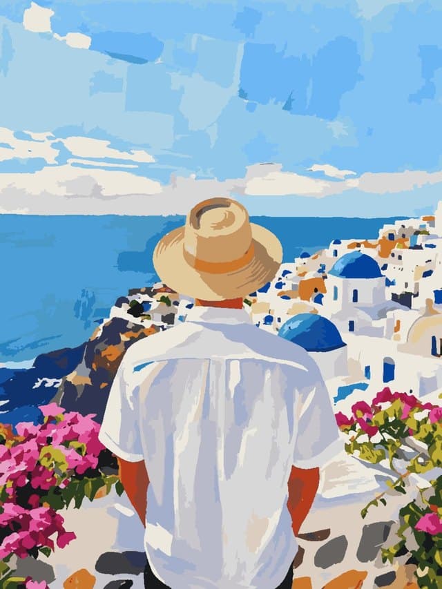 Les souvenirs de vacances : le coloriage colorié